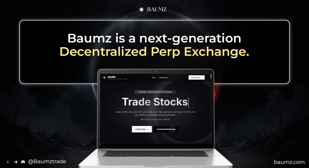 C_First_F's tweet image. 🔥 Baumz is not just another DEX — it’s the future of on-chain trading!

💹 1024× leverage
⚙️ Profit-only fee system
🧠 AI-powered strategies
🔗 CeFi-level speed, full DeFi control

Website: baumz.com

#Baumz #Prep #BNB #Binance #Kaito #BTC #BNBChain  #Crypto #100x