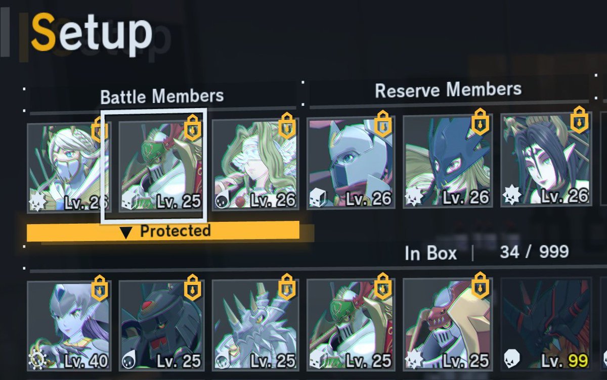 Old screenshot but my team :) (The digimon you see locked below are part of it too-)