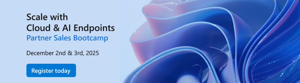🚀 Ready to lead the future of cloud-powered endpoints? We’re excited to invite you to an exclusive partner learning experience designed to supercharge your FY26 sales strategy.

👉 Register now and get ahead of the curve: learning.eventbuilder.com/FY26CloudEndpo…