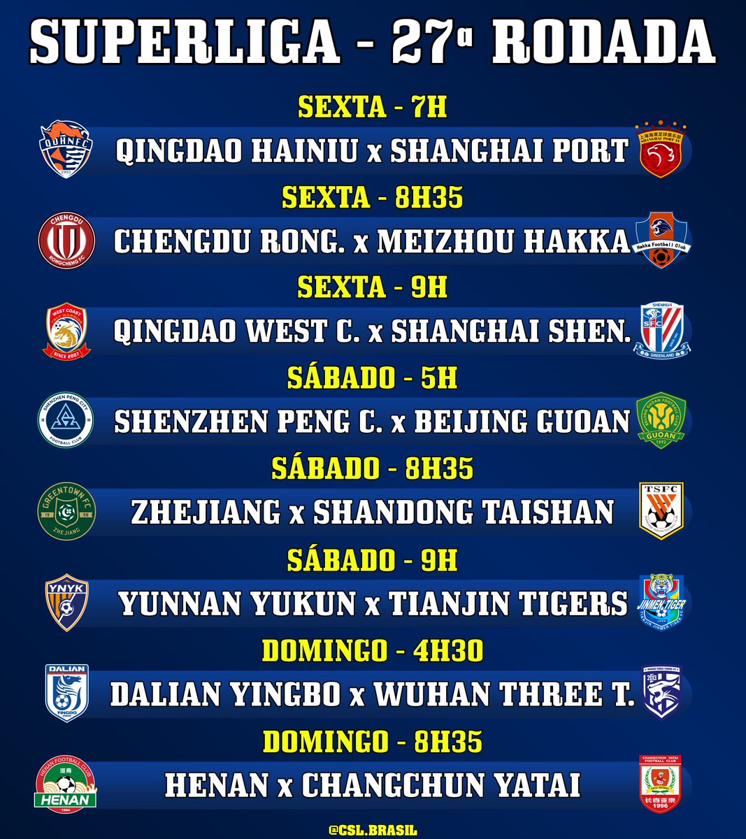 A Superliga está de volta amanhã e esses são os jogos da vigésima sétima rodada