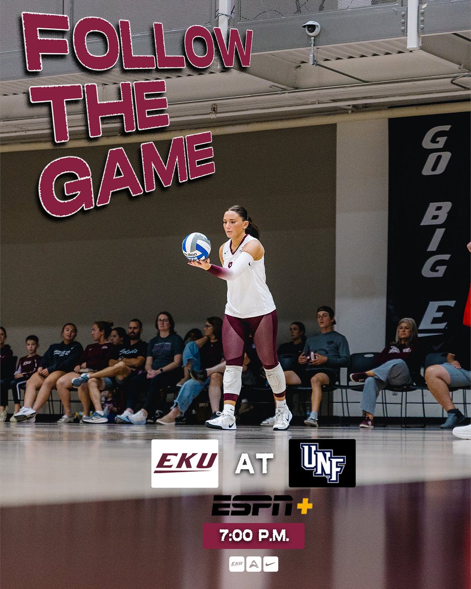 EKU Volleyball (@ekuvolleyball) on Twitter photo Follow us during our 1st match in Jacksonville.
π <a href="/OspreyVB/">UNF Volleyball</a>
π Jacksonville, FL
β° 7 pm
π° preview ... bit.ly/43mLLf0
πΊ ESPN+
π±π»... bit.ly/4hhOYm3
π live stats ... bit.ly/3rH02Uy
#RISE Follow us during our 1st match in Jacksonville.
π <a href="/OspreyVB/">UNF Volleyball</a>
π Jacksonville, FL
β° 7 pm
π° preview ... bit.ly/43mLLf0
πΊ ESPN+
π±π»... bit.ly/4hhOYm3
π live stats ... bit.ly/3rH02Uy
#RISE