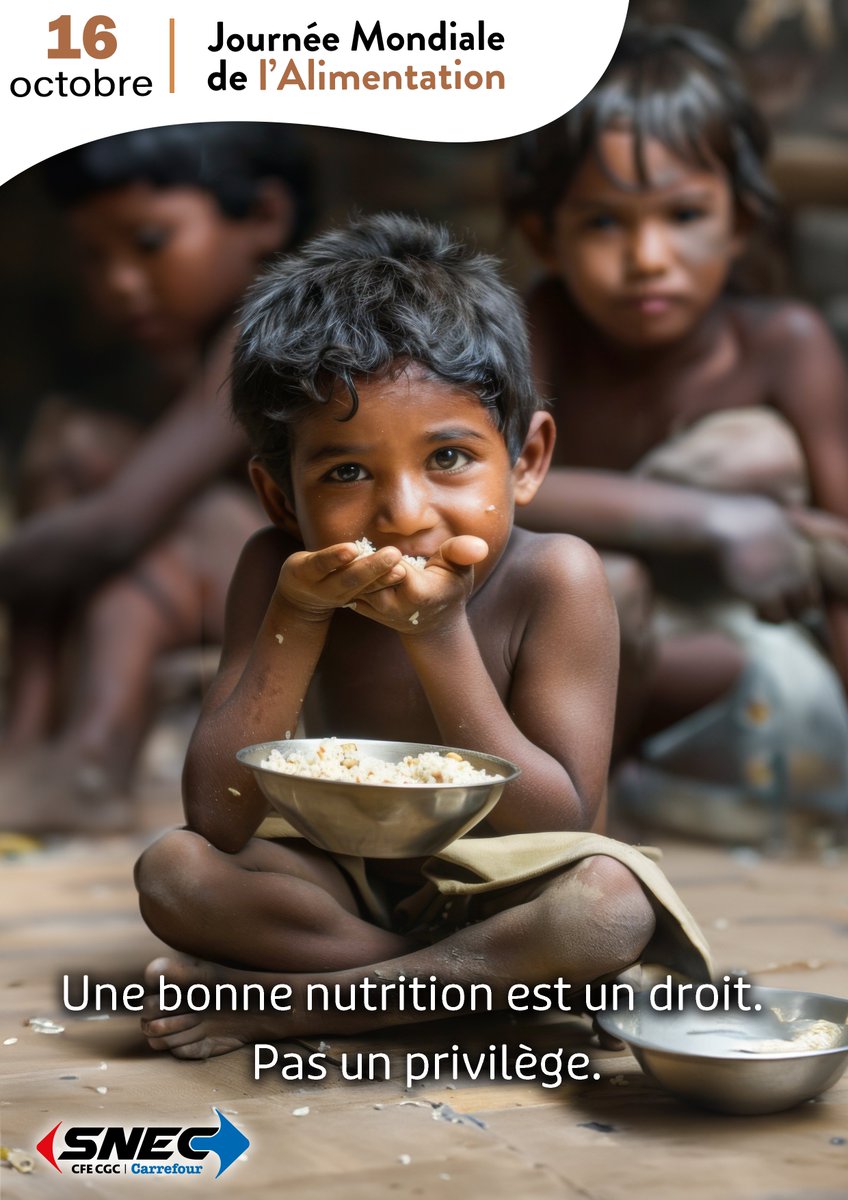 📢Près de 800 millions de personnes souffrent encore de la faim dans le monde ! Si les causes sont multiples, cette injustice mérite une plus forte mobilisation des nations et de l’humanité toute entière . #WorldFoodDay #alimentation