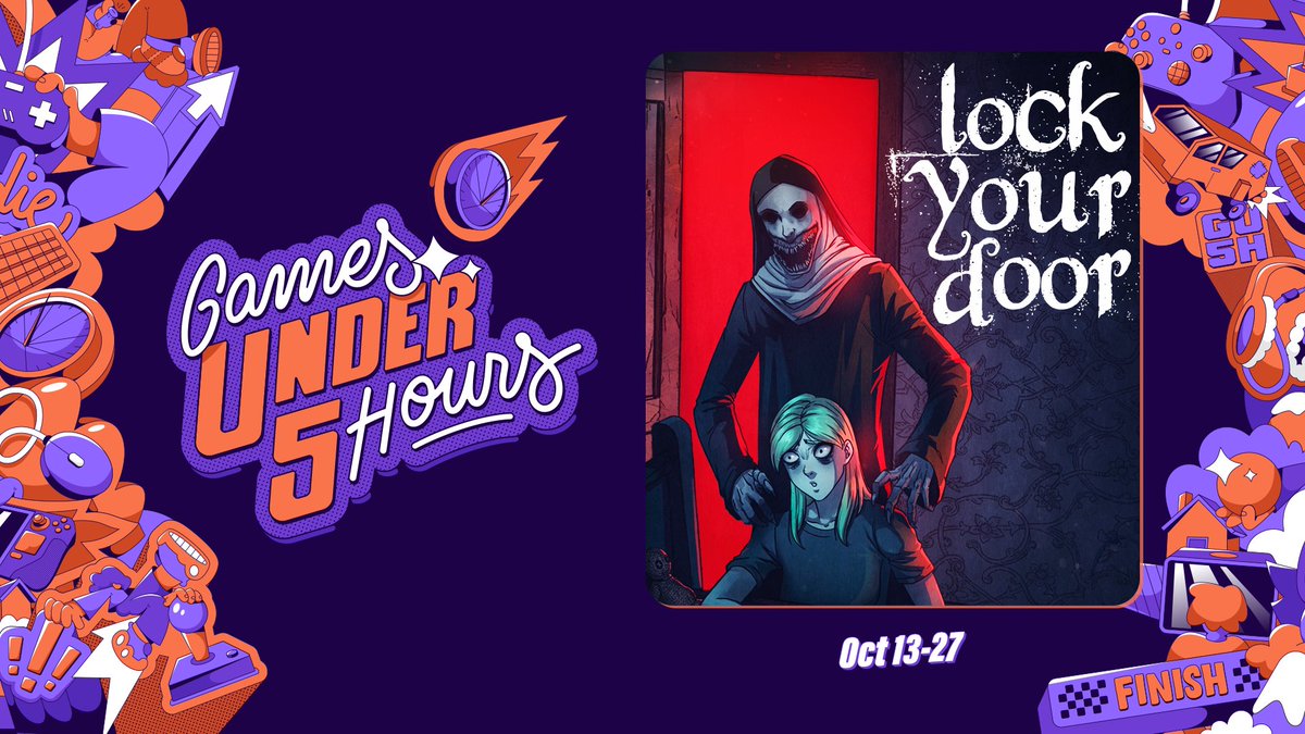 Proud to be part of Steam’s #GamesUnder5Hours event!

Big thanks to <a href="/DearVillagers/">Dear Villagers</a> for organizing ❣️

If you like co-op horror games, you should check out LockYourDoor's Demo 👀

We're launching next month, wishlist to get notified 🕯️