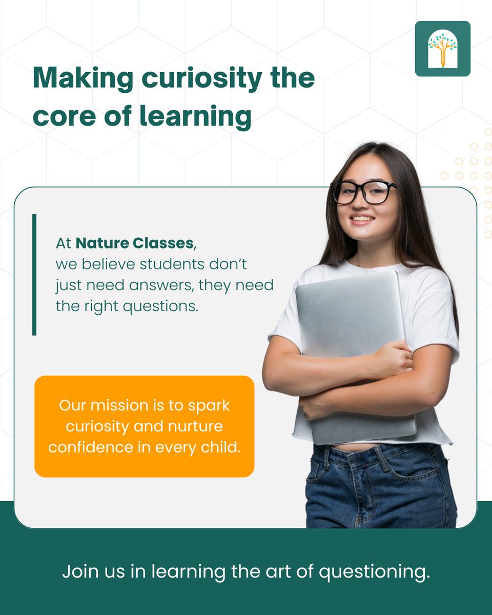 NatureClasses's tweet image. Great learning begins with asking the right questions. 

At Nature Classes, we nurture curiosity, creativity, and confidence in every child. 
Our approach helps students think deeper and grow beyond textbooks.