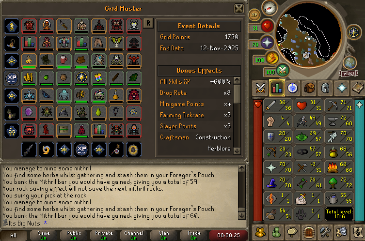 Sn1pezAu's tweet image. Day 1 Grid Master not bad not bad 😎 #osrs #gridmaster