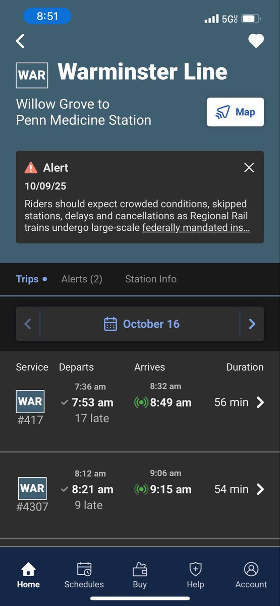 bobdabuilder198's tweet image. @SEPTA_SOCIAL #HowWeRoll by showing up when we feel like it and consistently not keeping to the posted schedule. #417 late again