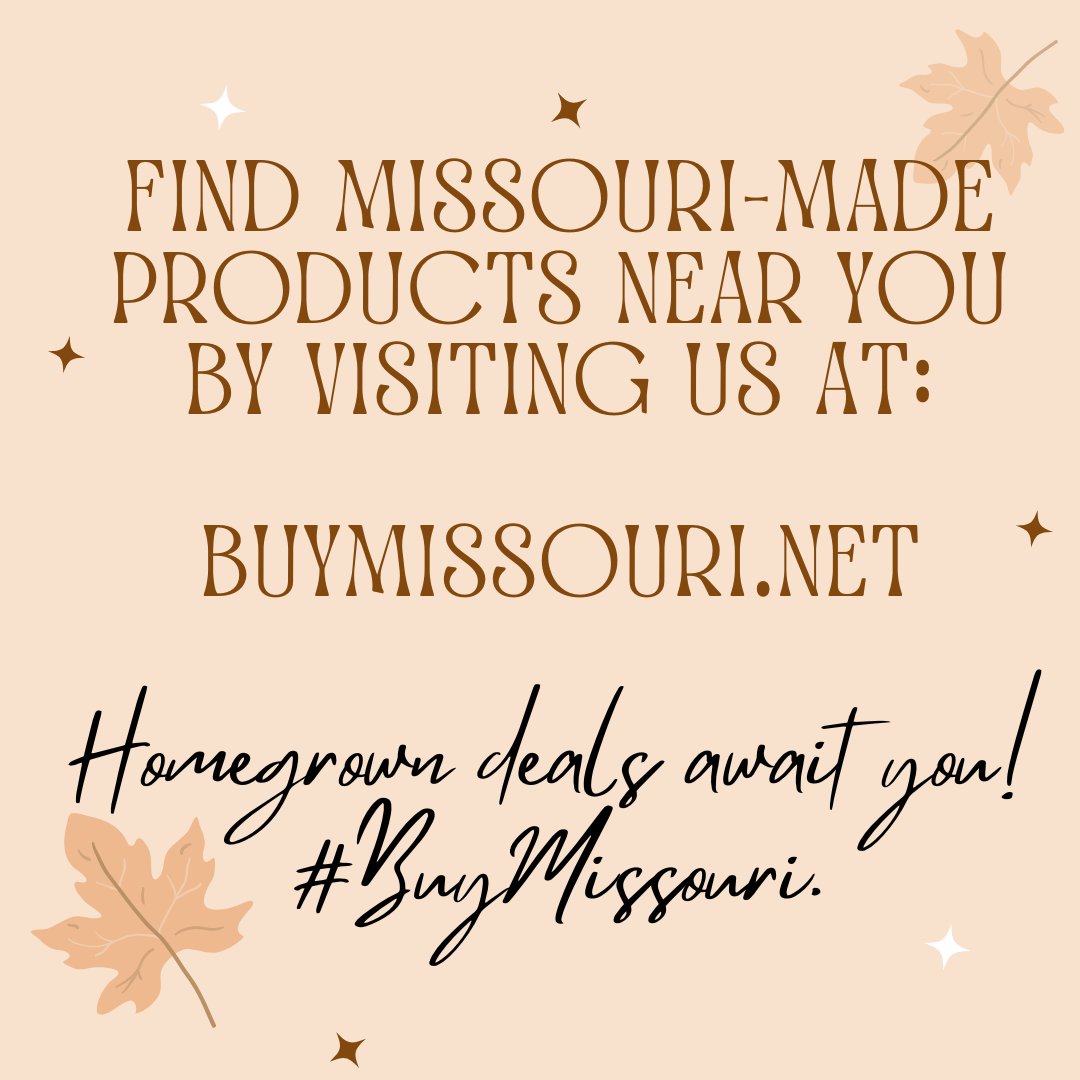 BuyMissouri's tweet photo. Buy Missouri Week is a great time for you to shop local! Enjoy today and don't forget to #buymissouri https://t.co/8k5i8Q1XNE