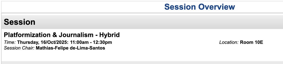 Looking forward to presenting on Journalism &amp; digitization @ this panel AoIR2025 today. aoir.org/aoir2025/