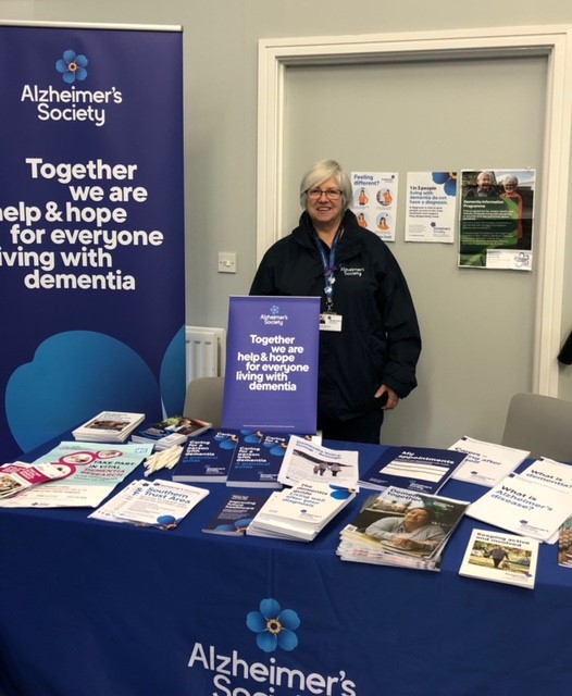 As part of Positive Ageing Month our Dementia Advisers are out and about raising awareness of dementia and the support Alzheimer's Society provides.