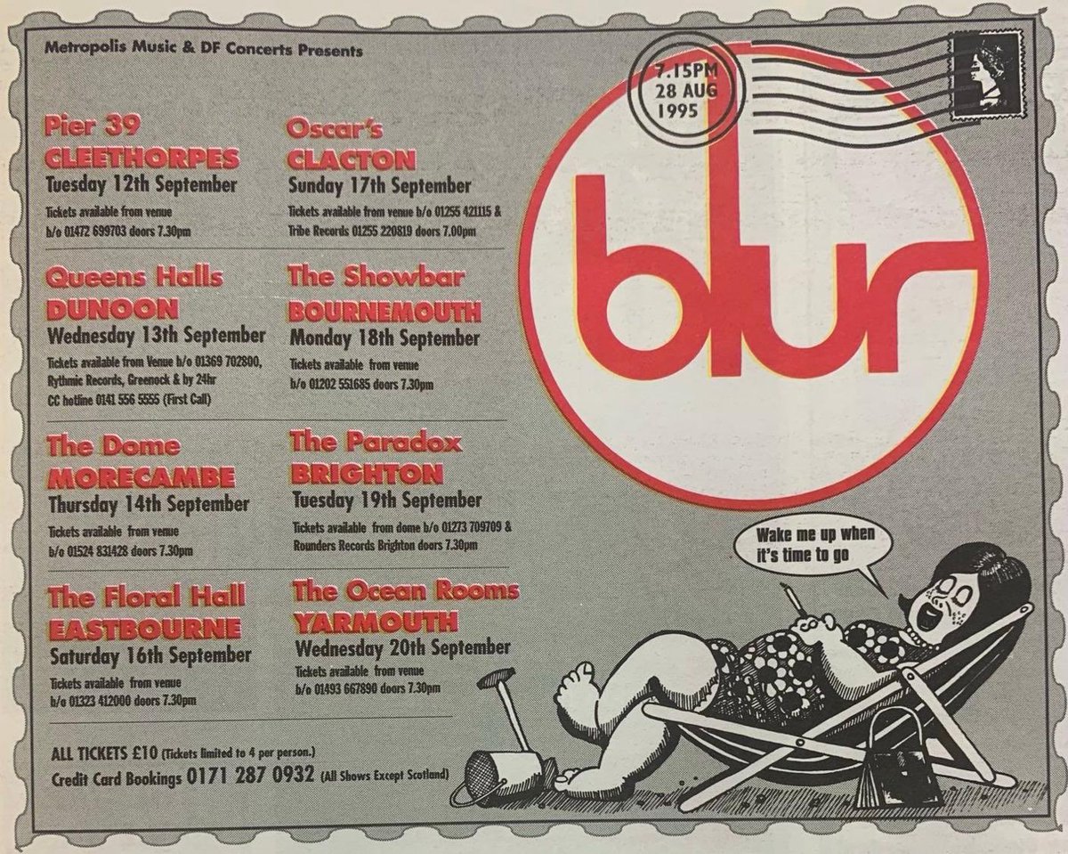 A ticket from the 1995 Seaside Tour
Pre-order The Great Escape 30th Anniversary vinyl: wmg.lnk.to/TGE30thanniver…