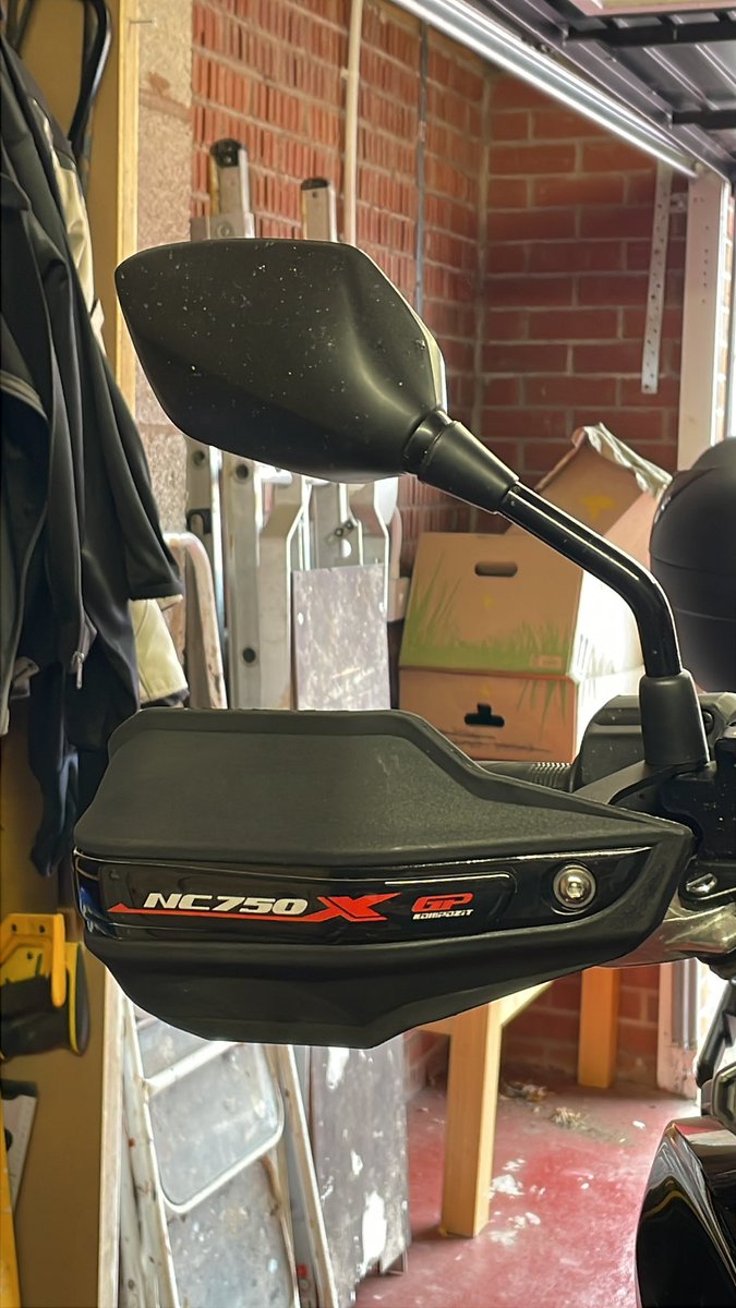 Knuckle guards and front mudguard extender fitted today. 
Waiting on a rear hugger and radiator guard.