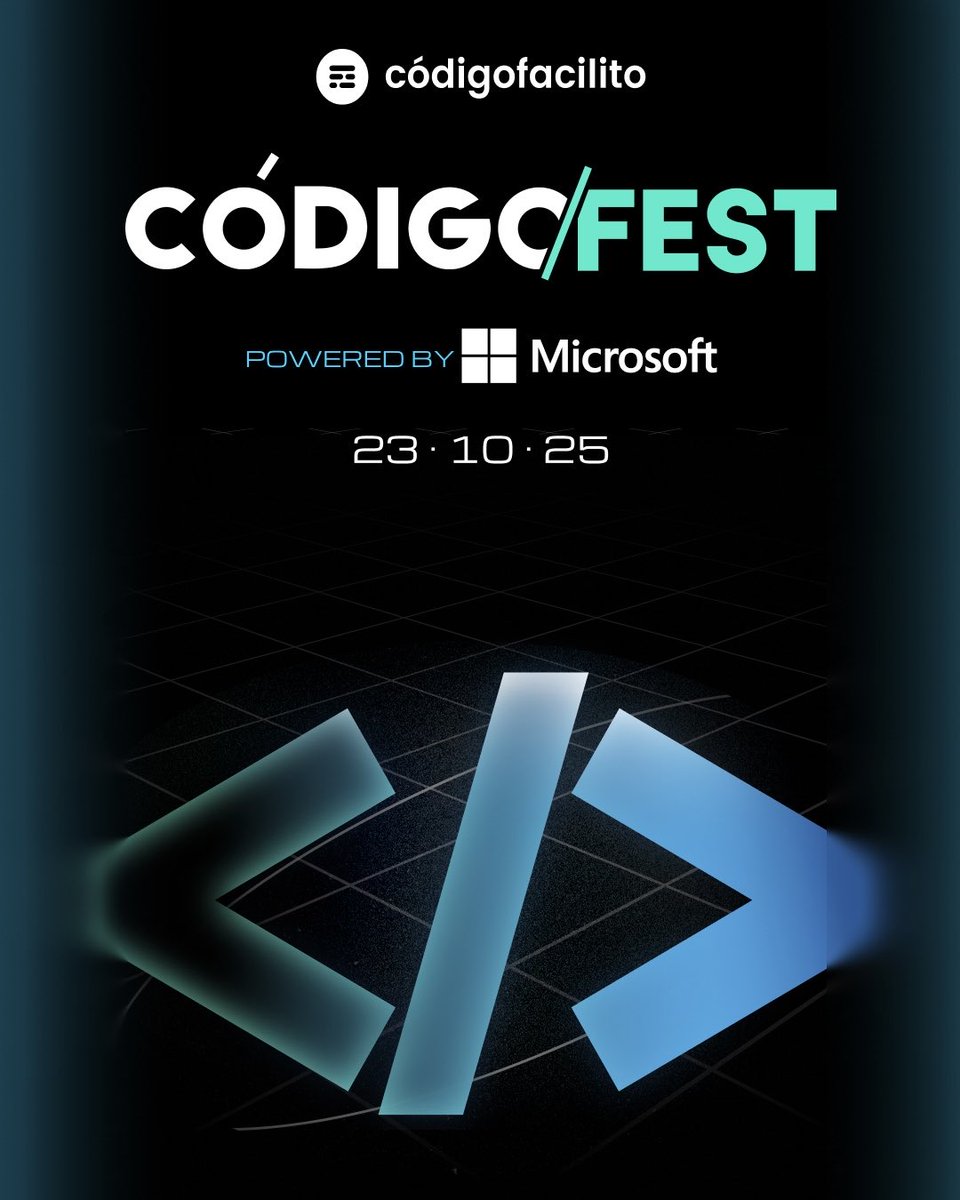 brujeriatech's tweet image. Te traigo, GRATIS, una serie de pláticas, paneles y más de programación, nube, DevOps, carrera en tech y más.
Este es el Código Fest de @codigofacilito
Y lo único que tienes que hacer para pasar el día aprendiendo de gente que si sabe es registrar aquí: codigofacilito.com/codigofest?utm…