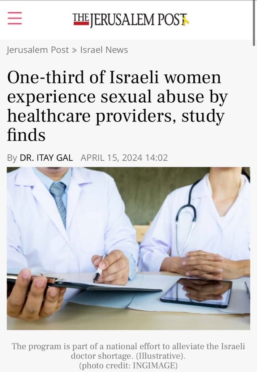 Greta Thunberg has revealed that Israel sexually humiliated her. 

If you’re having trouble believing her, here are some astonishing and horrific facts you NEED to know about Israel:

20% of lsraeIi sex workers are minors. 

33% of Israel women were sexually abused by Israeli