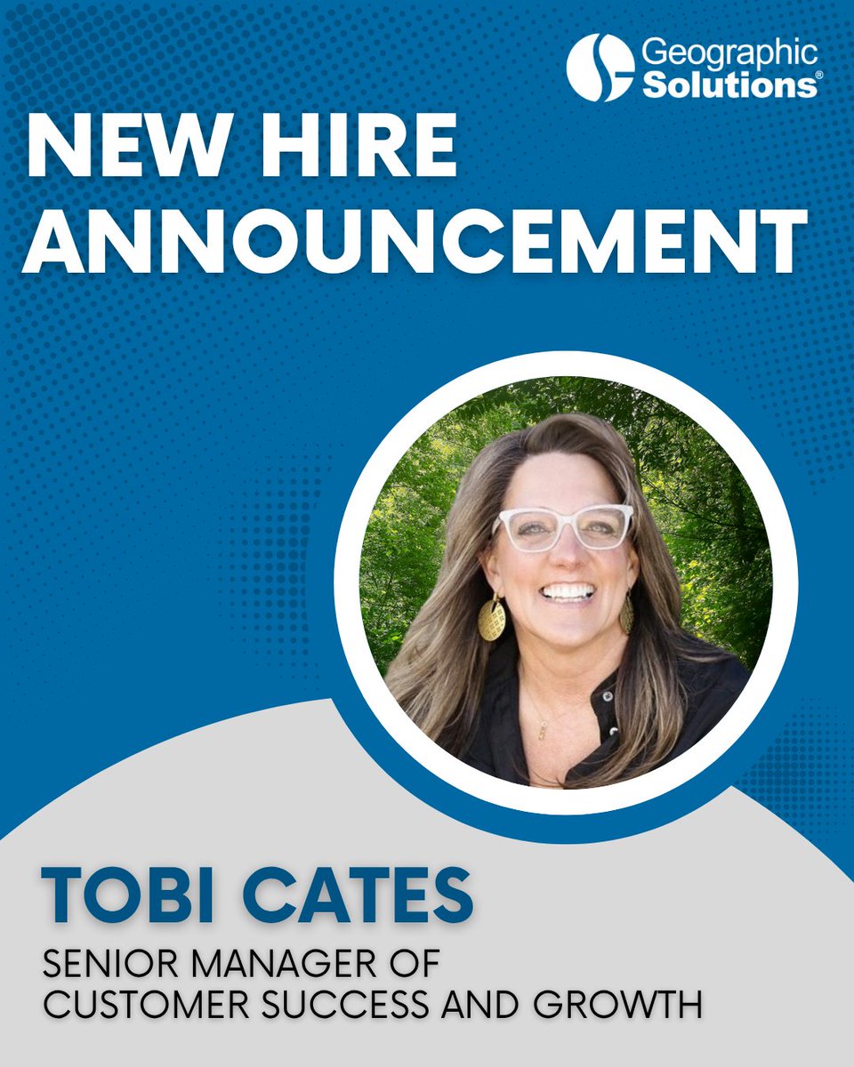 geosolutionsinc's tweet image. A warm welcome to Tobi Cates, who joins us as Senior Manager of Customer Success and Growth. Tobi brings over 21 years of combined experience in the private and public sectors.

Read more:
bit.ly/4he4XBC

#NewHire #GeographicSolutions #CustomerSuccess