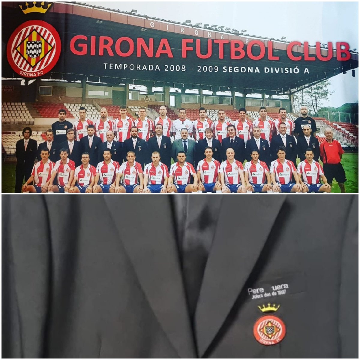 MateosPoch's tweet image. Jugadors i staff del @GironaFC  amb traje...
Garriga, Espelt, Pinto i Mora, 1954, al Pont de Pedra
També allà mateix, la plantilla 1969/70
Un GironaFC a un desplaçament, temp 72/73 i  trajes del moment 
I el traje dels entrenados i staff en el retorn a 2ona, temp 2008/9
🤍❤️⚽