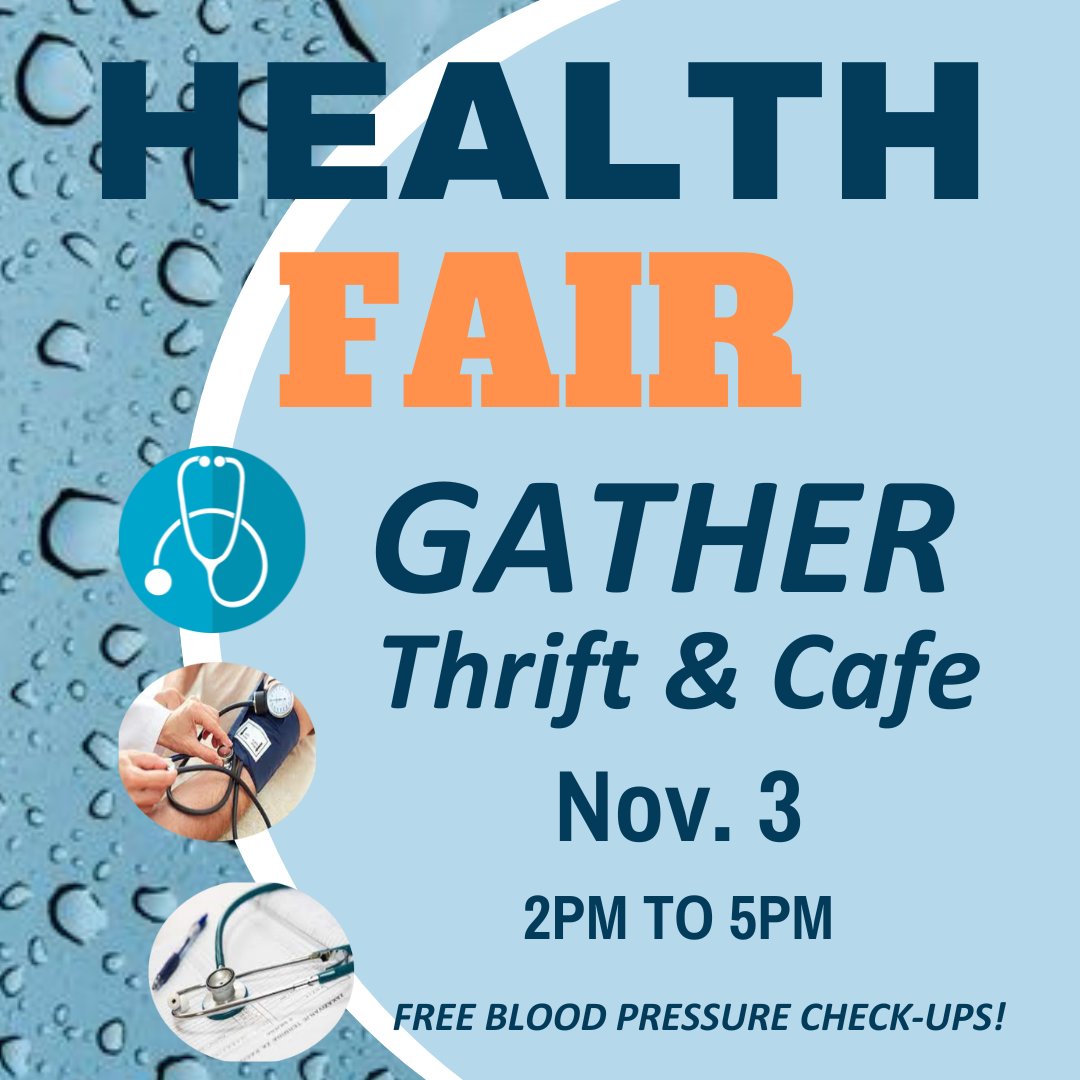 🩺 Stay healthy, #Mariners! Join us for a Health Fair on Nov. 3 at Gather Thrift &amp; Cafe!

Stop by for free blood pressure screenings and tips to keep you feeling your best! 💙

#HealthyMariners #CoastalGeorgia