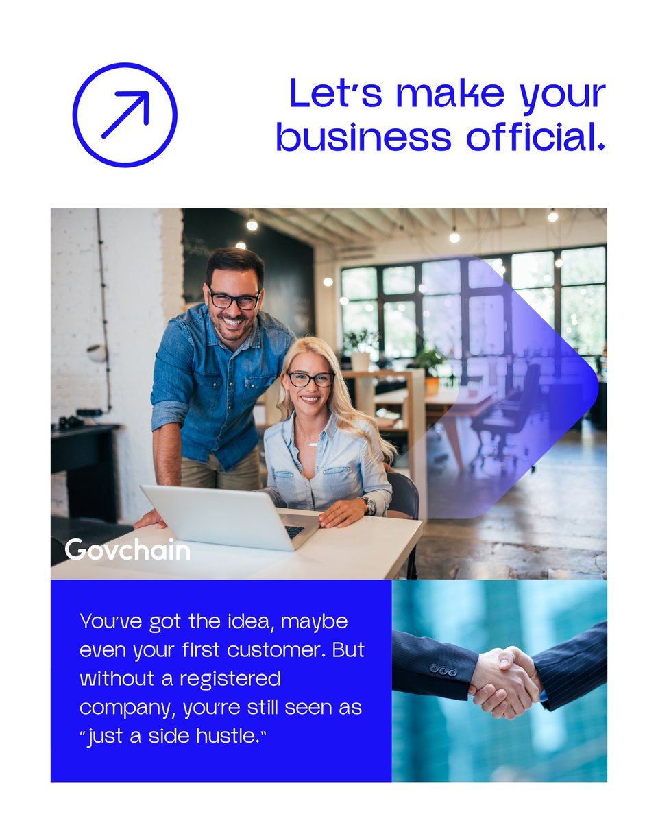 Govchain_za's tweet photo. It’s time to make your hustle official 😌

You’ve got the idea, maybe even your first customer. But without a registered company, you’re still seen as “just a hustle.” 

Registration is what turns you into a legal, recognised business that can open bank accounts, apply for funding, and sign contracts. The process at CIPC can feel confusing and slow, but with Govchain, you can be fully registered in just 5 working days. 

We’ll handle the paperwork, the name reservation, and your tax number while you focus on building your dream.

👉 Turn your idea into a registered business today with Govchain: https://t.co/7GpNDRGl2q