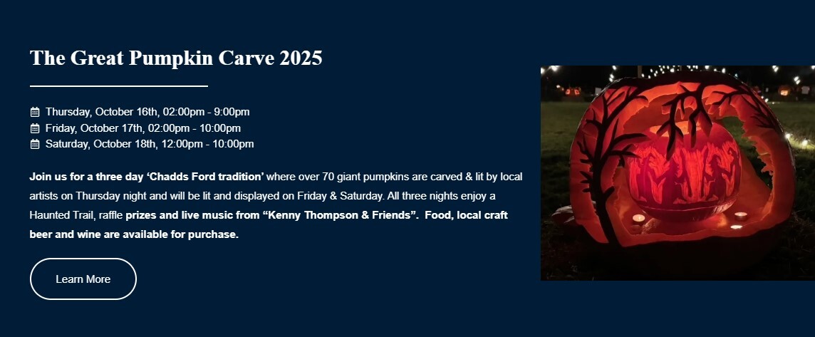 The Great Pumpkin Carve is this weekend in Chadds Ford!