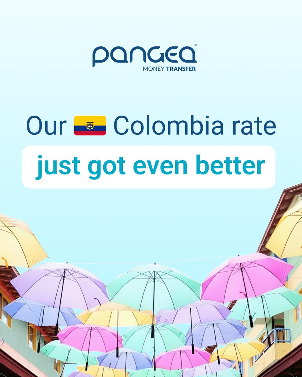 New Customers, this one’s for you 🇨🇴
Our Colombia rate just got even better! Send your first transfer today and give your family even more support. Terms and conditions apply.
