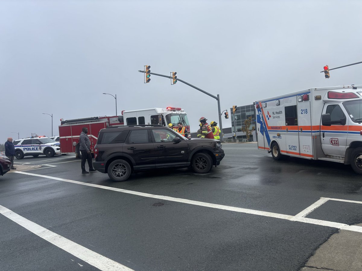 Traffic at the Kelsey Drive and Messenger Drive intersection is currently disrupted due to what appears to be a two-vehicle t-bone collision. Both vehicles have sustained moderate damage. Injuries are unknown. #nltraffic