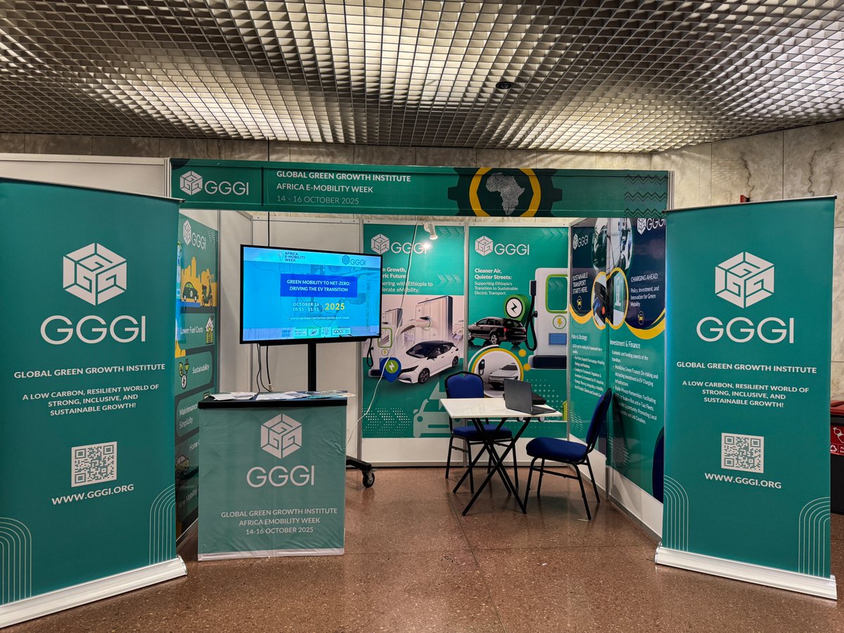 💚 GGGI at #AfricaEMobilityWeek 2025! ⚡🌍
We’re showcasing our work on e-mobility, sustainable transport &amp; green infrastructure at the UN Convention Center in Addis Ababa 🇪🇹.
Proud to engage partners &amp; governments driving Africa’s low-carbon transport transition toward #NetZero