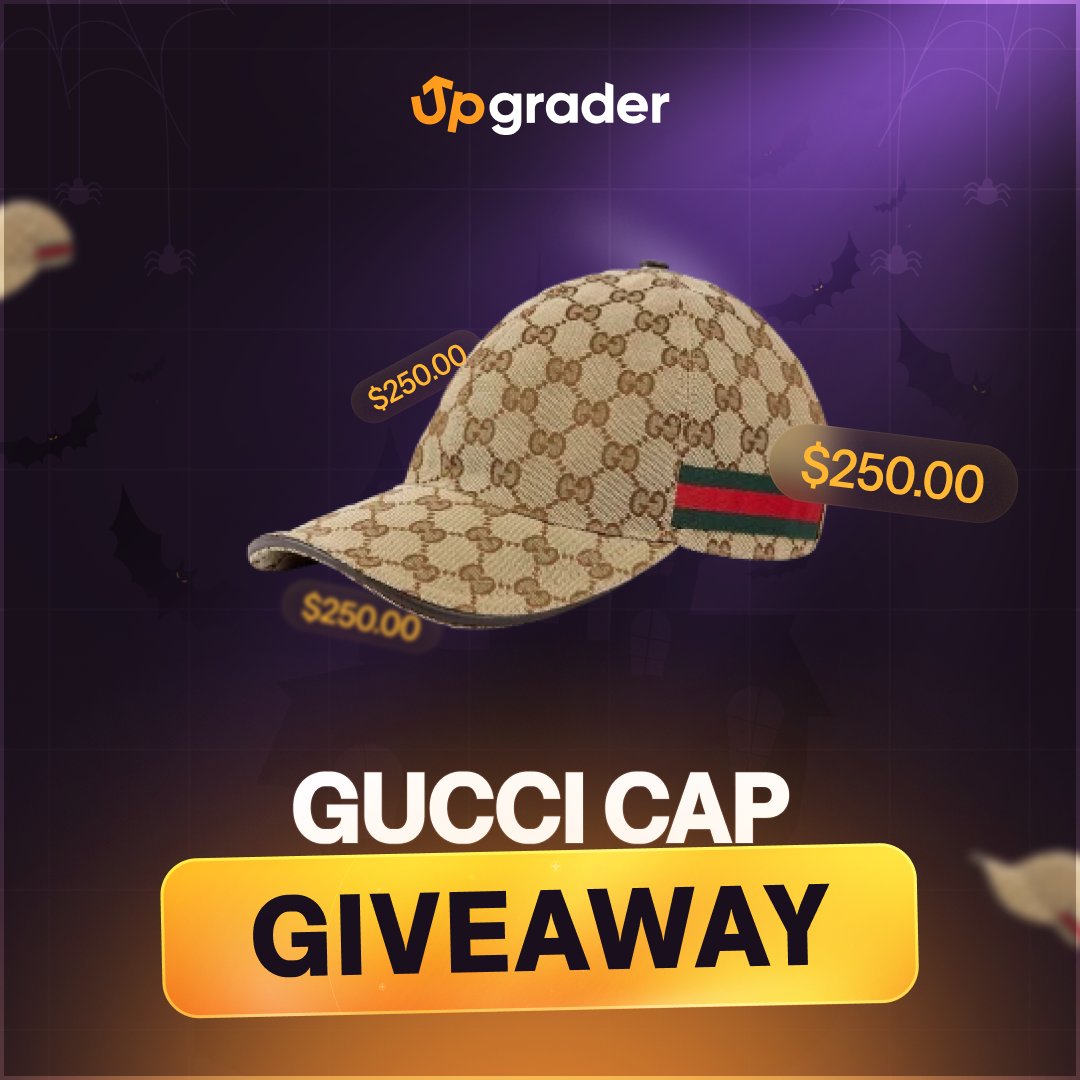 Upgradercom's tweet image. Gucci Cap ($250) Giveaway! 👻
To enter:
✅ Follow @Upgradercom
✅ RT this post & tag 1 friend
Giveaway ends in 5 days - good luck! 🎃