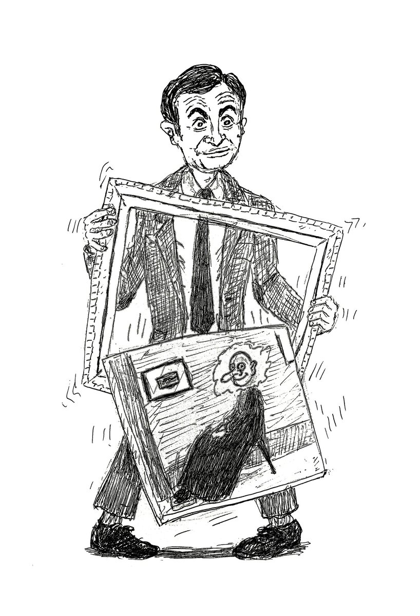 Damian_Quinn666's tweet image. Inktober Day 16, the word is Blunder. This thought seemed to drift into mind with diasterous results.
 #inktober2025 #daysixteen #blunder #mrbean #whistlersmother #disatermovie #inkdrawing #inktober #inktoberchallenge
