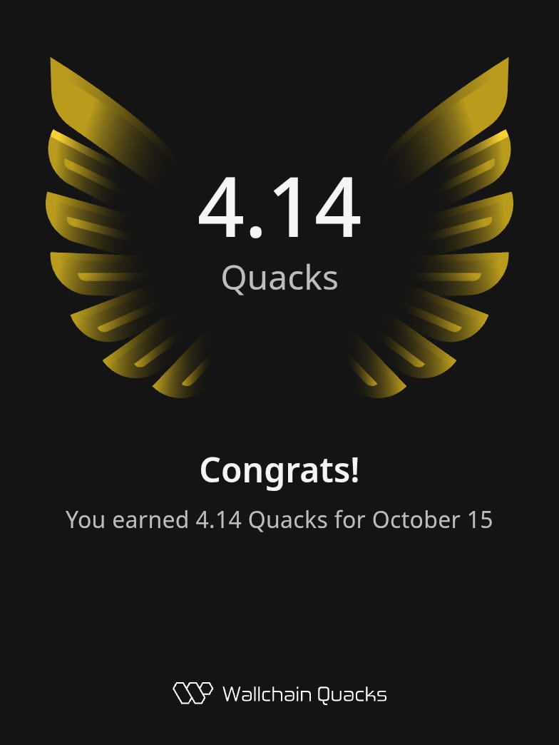 Candycripto's tweet image. Just earned 4.14 Quacks on @wallchain_xyz in one day 🦆
Turn insights into rewards and climb the leaderboard
I'm still optimistic about @idOS_network and @kloutgg and I'll keep talking about them.
Use my referral link quacks.app/?ref=Candycrip…
