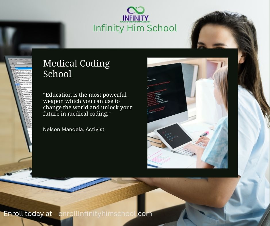 IHIMMedicalCod's tweet image. Discover new opportunities in medical coding with Infinity HIM School.  

Start your journey today and elevate your career path! 

enrollInfinityhimschool.com
#MedicalCoding #CareerOpportunities #HealthInformationManagement #ProfessionalDevelopment #OnlineLearning #SkillEnhancement