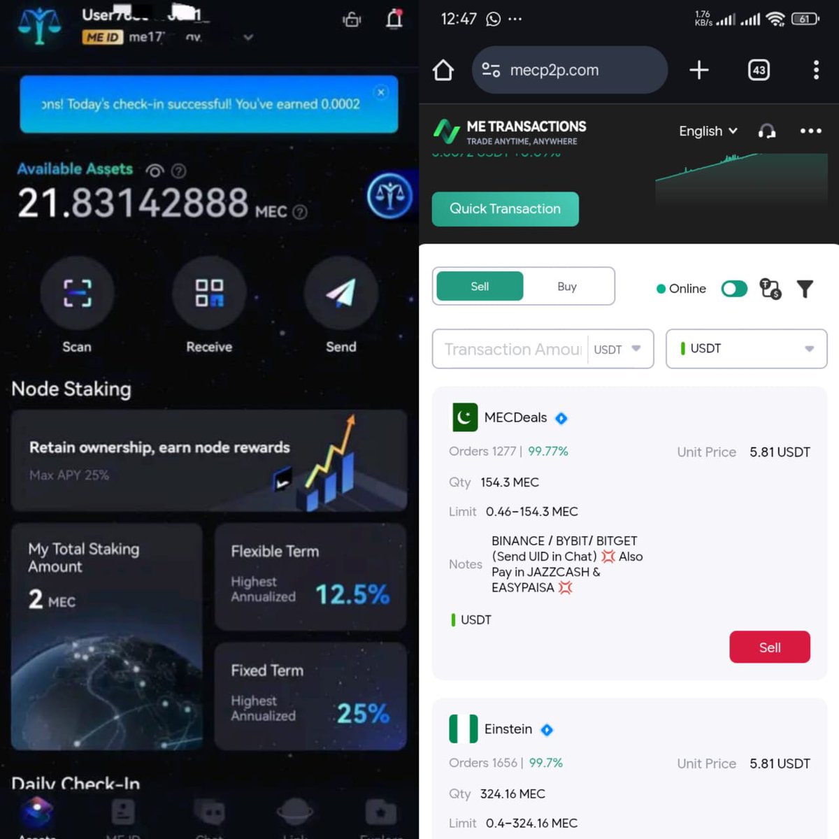 Dear X algorithm, please show this to everyone who loves spotting the next big crypto before it explodes

Imagine $MEC’s price on listing!💥
Got 21 $MEC worth $5.8 each

Mine, Sell &amp; earn anytime!
🎁 1 free $MEC on signup
✅Daily claims
✅Invite rewards

👉i.mec.me/?c=har5psht