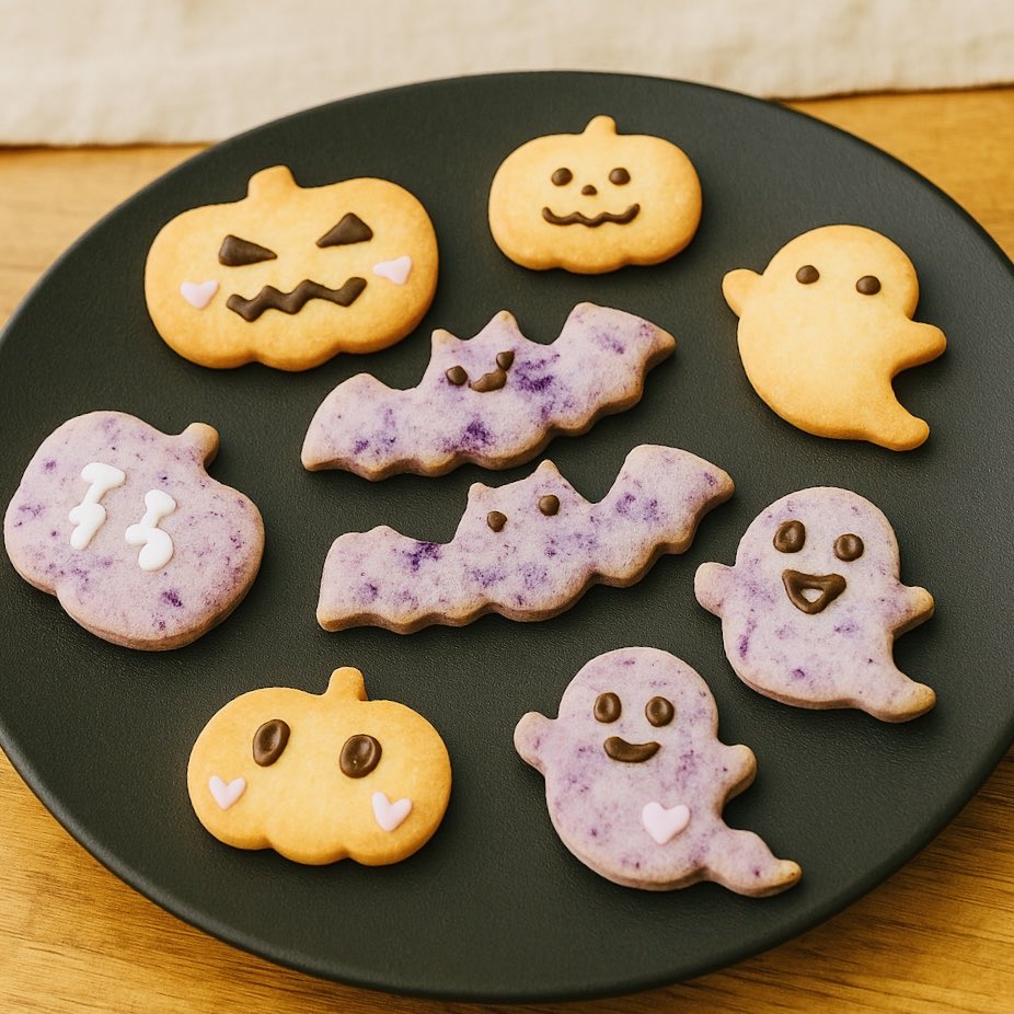 therapymoe1's tweet photo. 少し早いけど、ハッピーハロウィン
かぼちゃや紫芋パウダーを使って
かわいいクッキーができます

ハロウィンのパーティーにぴったり

こんなに綺麗な色なのに
天然の色素なんです
　
栄養もたっぷり入ってて、可愛くて、おいしいお菓子ができますよ

PR @benriyasai
#三笠産業㈱ https://t.co/lYIXq7d4mk