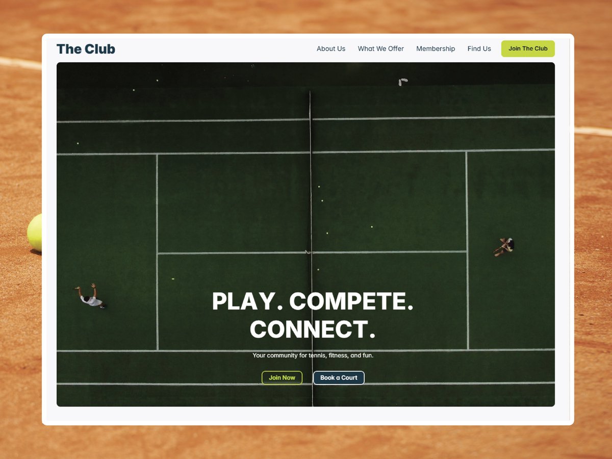 george_golden's tweet image. First Template Built with @Framer - FREE for the next 10 days.
The Club - A tennis club website template that could be used for other sports, Padel, Pickleball, Golf
Visit raffictemplates.com to use.
#FramerChallenge #Framer #webdesignsoftware