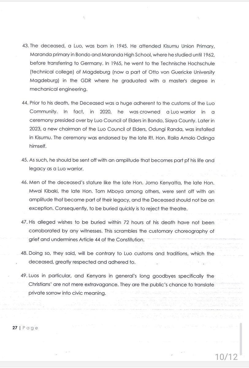 TeyaKevin's tweet image. Michael Onyango Otieno has moved to court to block the 'quick' burial of Baba Raila Amolo Odinga.