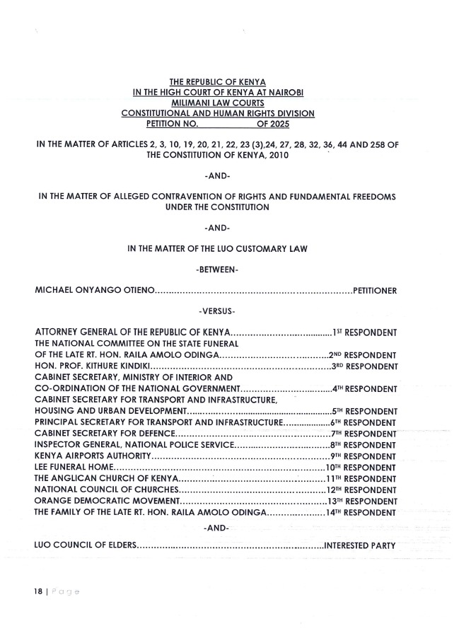TeyaKevin's tweet image. Michael Onyango Otieno has moved to court to block the 'quick' burial of Baba Raila Amolo Odinga.