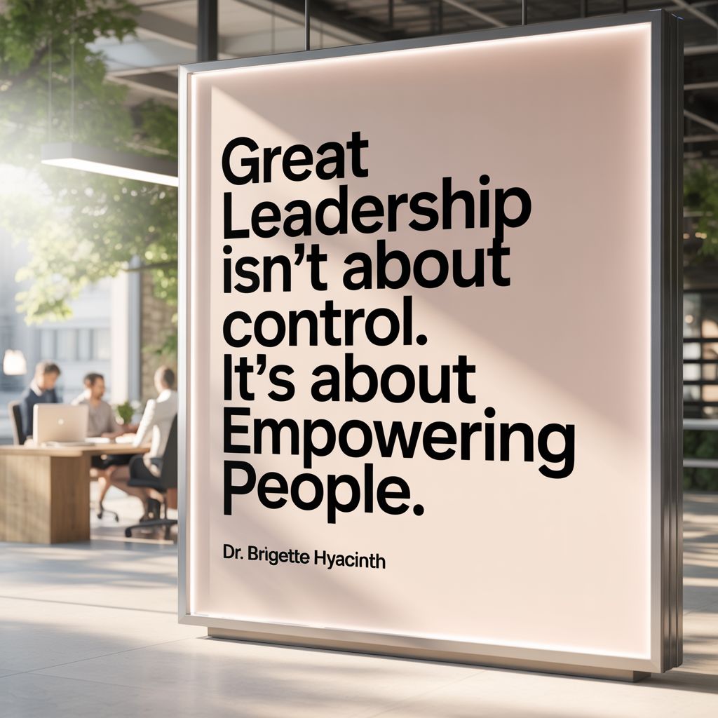 Great leadership isn't about control. It's about empowering people. 

#HR #AI #Leadership