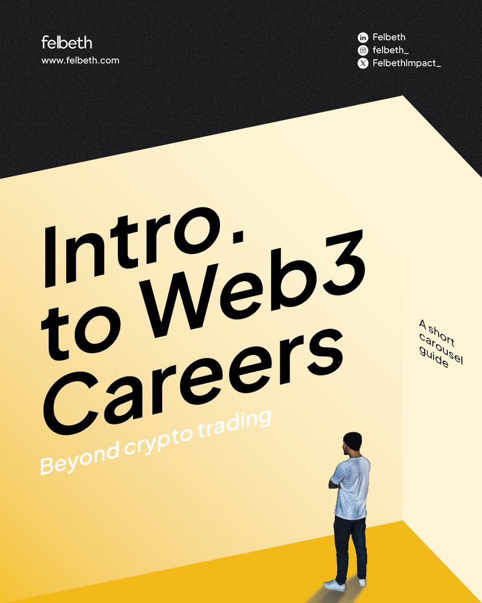 FelbethImpact_'s tweet image. Web3 isn’t just crypto trading, it is an entire ecosystem of tech, design, finance, and innovation.
If you think Web3 careers are only for crypto traders or blockchain developers, think again.
The truth is Web3 is much bigger than that. It is a digital revolution that is…