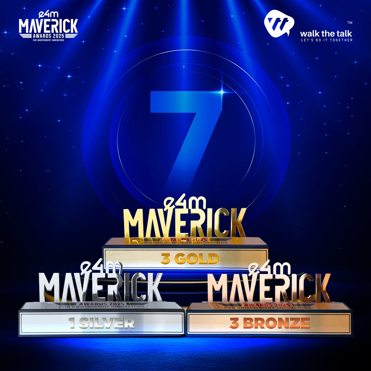 WTTGroup's tweet photo. .
Heyyy...
our Pre-Diwali gift just arrived in a glittering avatar!

3 Gold, 1 Silver &amp; 3 Bronze at the e4m Maverick Awards 2025!

Huge love to our clients for their continued trust &amp; our ever-creative team for making magic happen

Thank you e4m &amp; the jury!

#WTT #e4mMAVERICK2025 https://t.co/cSss4ErTdt
