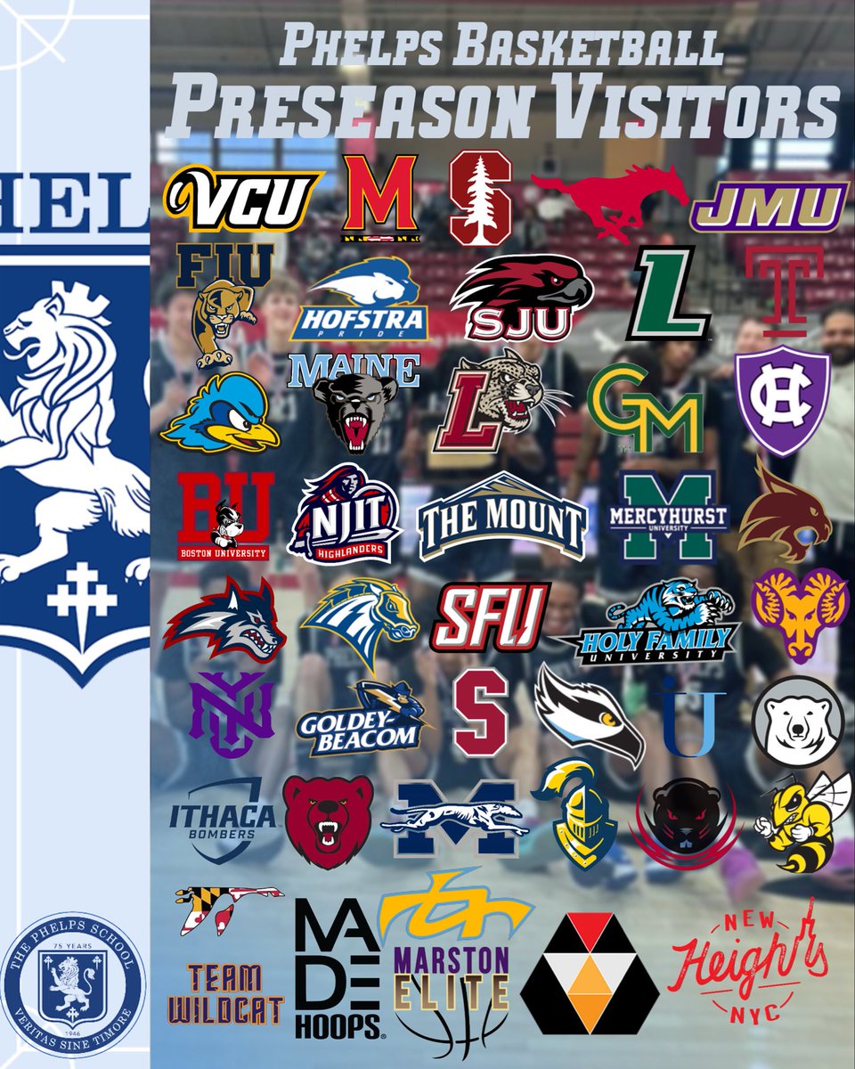 Thank you to all the schools and programs that have stopped by The Phelps Athletic Center during our first four weeks of training camp! Three weeks till tip off!