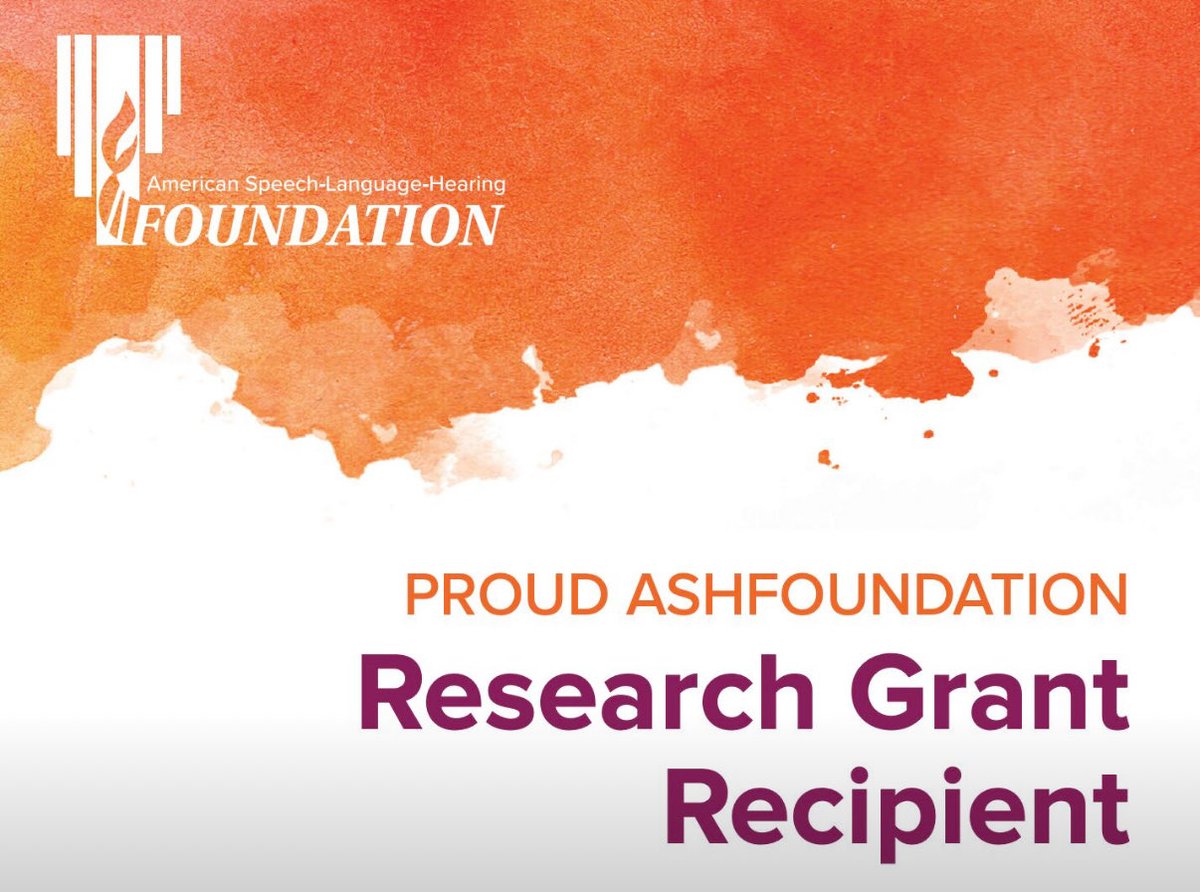 I’m honored to be a recipient of the 2025 ASHFoundation’s New Investigators Research Grant to support my project:

“The Art of Planning: The Role of Motor Planning in the Development of Executive Function and Language in Toddlers” 

#ASHFOUNDATION