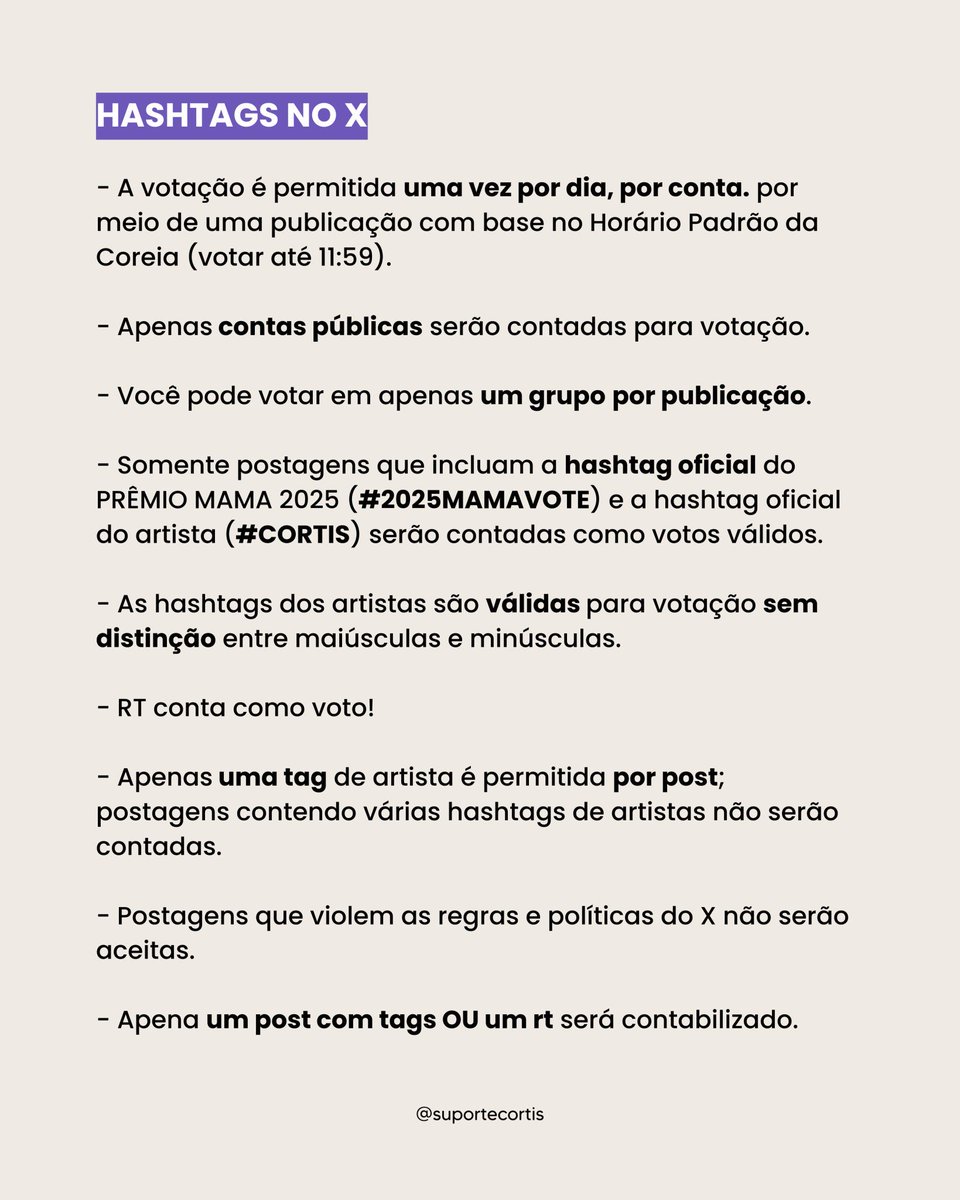 guia de como votar corretamente no cortis no MAMA