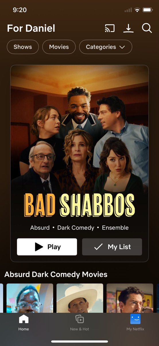 DanRobb11's tweet image. Our indie comedy “Bad Shabbos” is now available on @netflix! If you watch please lmk what you think