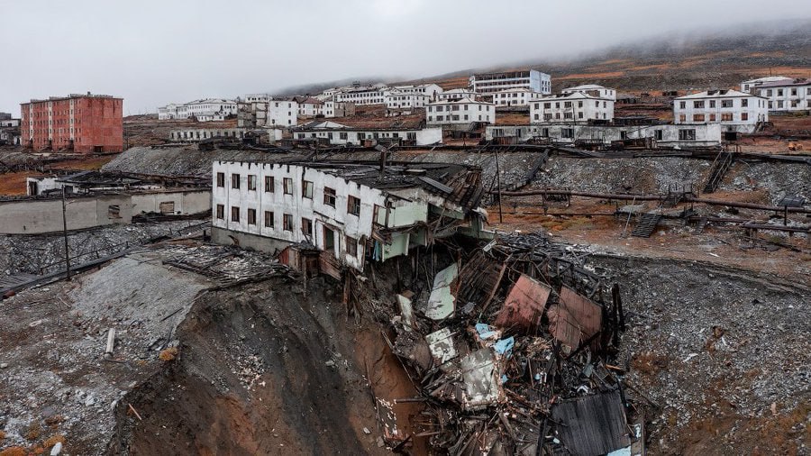 Chukotka, Russia.  

No one bombed it. it's just how it is.
