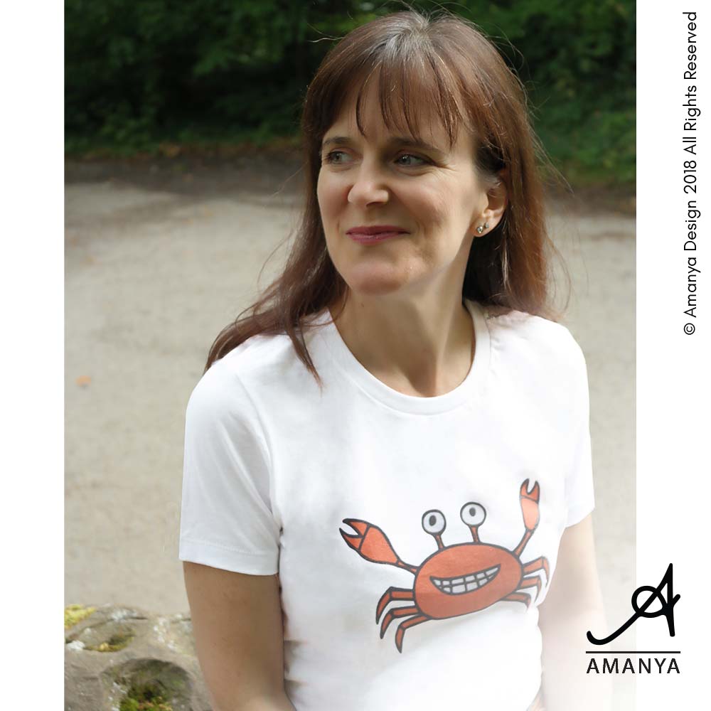 AmanyaDesign's tweet photo. Mr Crabby had 3 legs before someone pointed out he needed to have 4! Good job print on demand meant I could quickly change it 🦀

https://t.co/km4ka3TBLG https://t.co/XIvq3QBlfQ