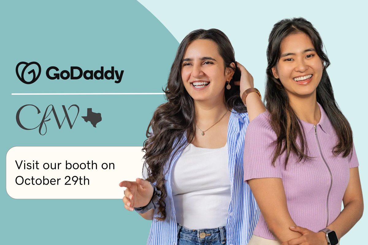 We’re thrilled to announce that GoDaddy is officially sponsoring the Texas Conference for Women again this year! Join us on Wednesday, October 29th at the Moody Center in Austin, Texas for an unforgettable day of empowerment and inspiration. 

txconferenceforwomen.org/2025-ticket-ty…

#TXCFW