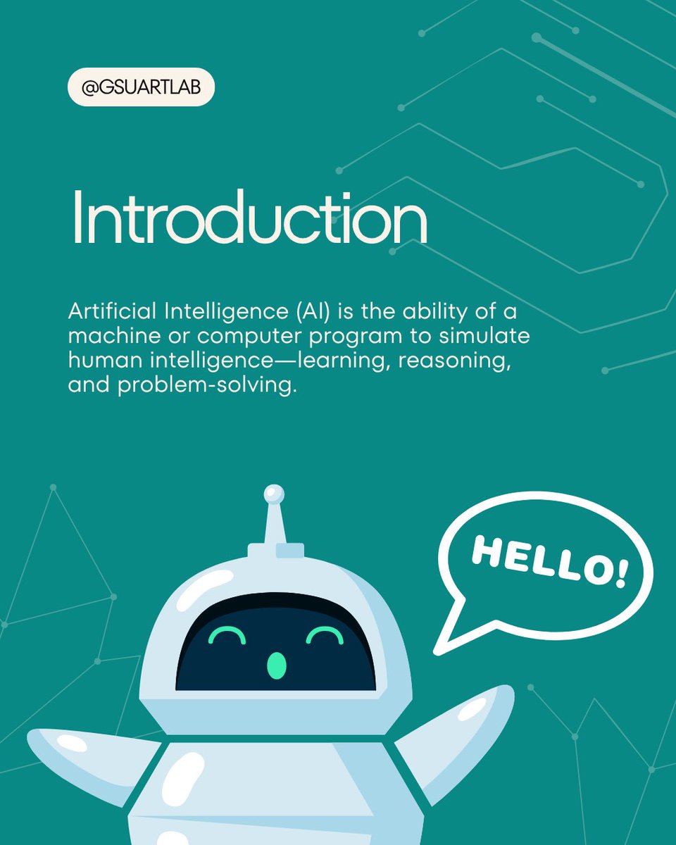 GSUARTLab's tweet image. From your phone’s voice assistant to mental health apps, artificial intelligence is shaping how we think, work, and connect. In our new AI series, we will dive deep into what AI means for connection, mental health, and the future! #mentalhealth #mentalhealthawareness #ai