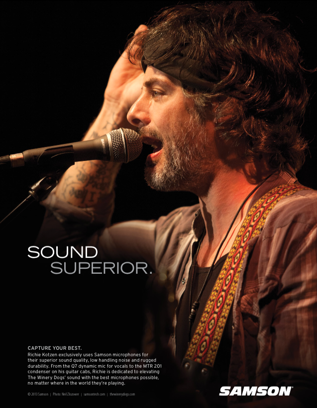 Rewinding 45 years of Samson history…
In 2013, @richie_kotzen of @thewinerydogs appeared in an ad featuring our Q7 dynamic vocal mics.
More moments to come as we celebrate 45 years of Samson.

samsontech.com