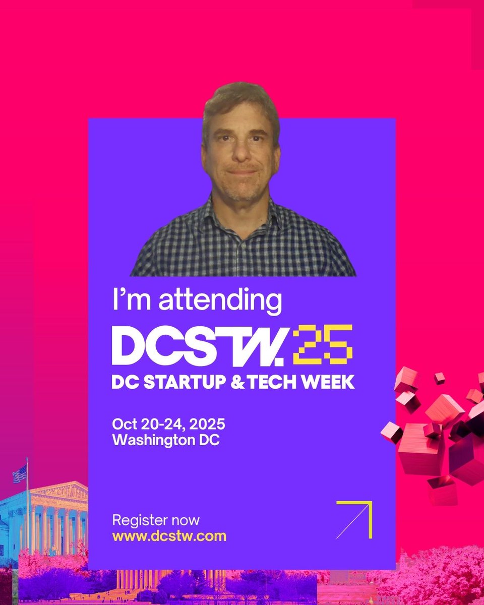 davshustr's tweet image. I’m attending DC Startup &amp;amp; Tech Week, @DCstartupweek taking place Oct 20–24 across Washington, D.C. The area’s largest event for entrepreneurs and startup. Drop a message if you plan on attending and would like to connect. #dcstartupweek #DCSTW25