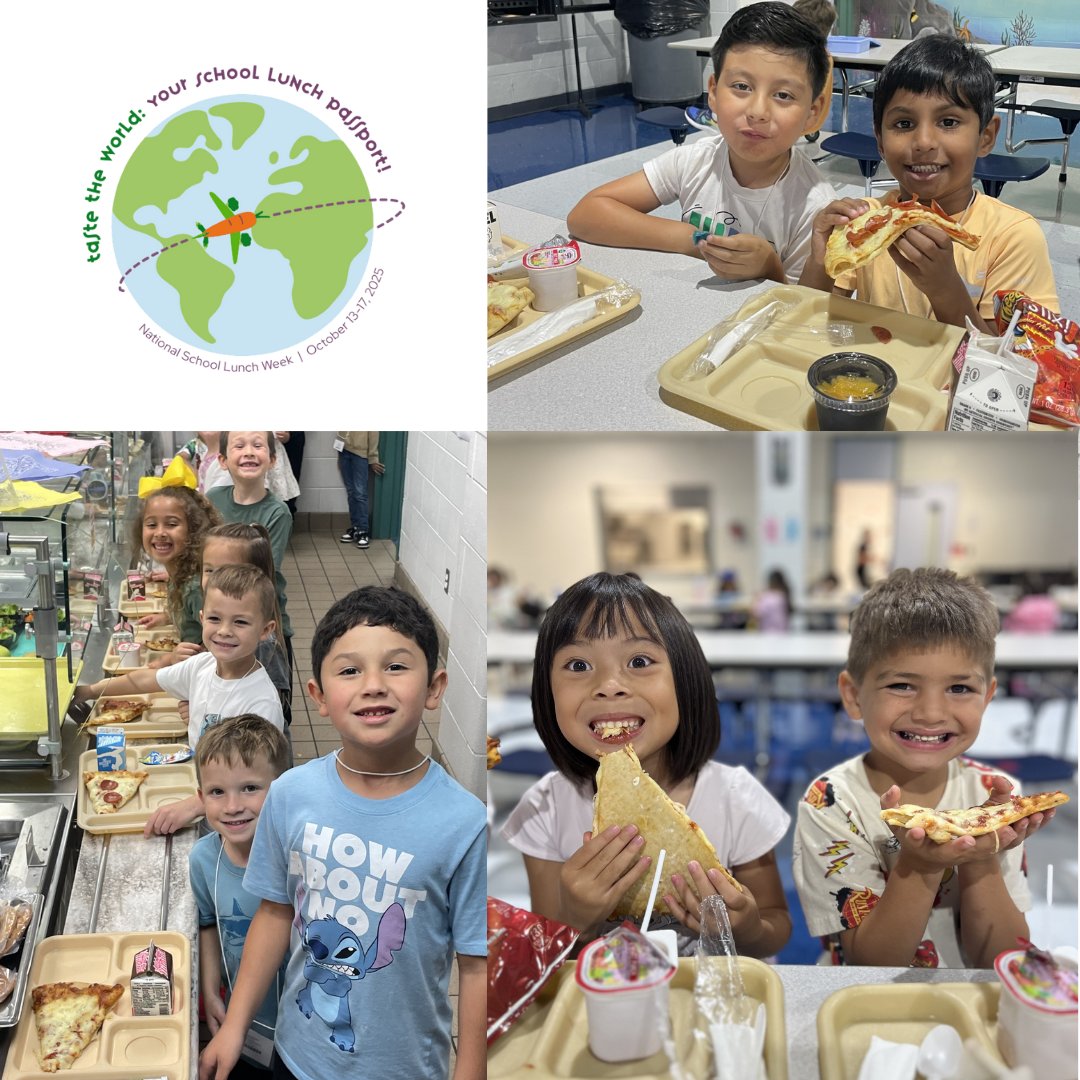 PearlandISD's tweet photo. Happy National School Lunch Week! 🎉 🍽️ 

This week we celebrate the nutritious meals that fuel our students’ learning and growth every day. 🏫💚 Way to go Buffalos!

#BuildPearlandProud #NationalSchoolLunchWeek #HealthyStudents #FuelForLearning https://t.co/31V6YJoeAc