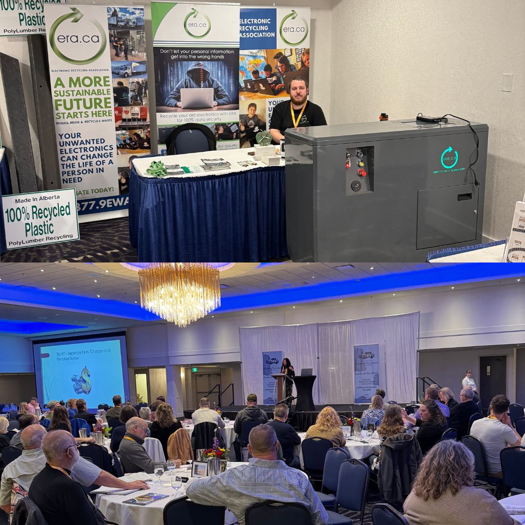 The Electronic Recycling Association (ERA) is proud to be at the Association of Summer Villages of Alberta’s 67th Annual Conference in Edmonton today!

We invite all attendees to stop by our booth to learn more about our mission to reduce electronic waste and support local