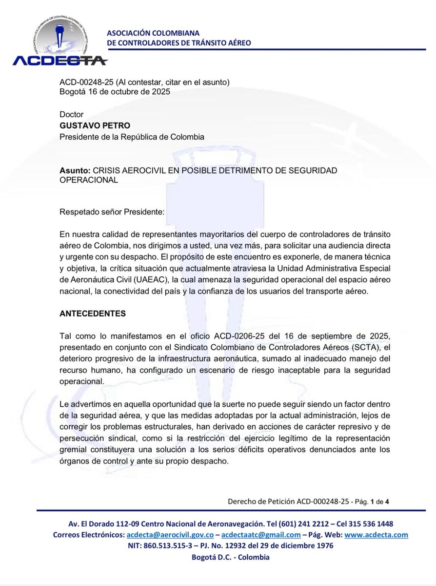 UltimaHoraCR's tweet image. Controladores aéreos alertan fallas en sistemas de navegación y aterrizaje en varios aeropuertos del país relacionadas con frecuencias aeronáuticas, restricciones operacionales por falta de personal, en radares y equipos de comunicación.
Piden una reunión urgente con el…